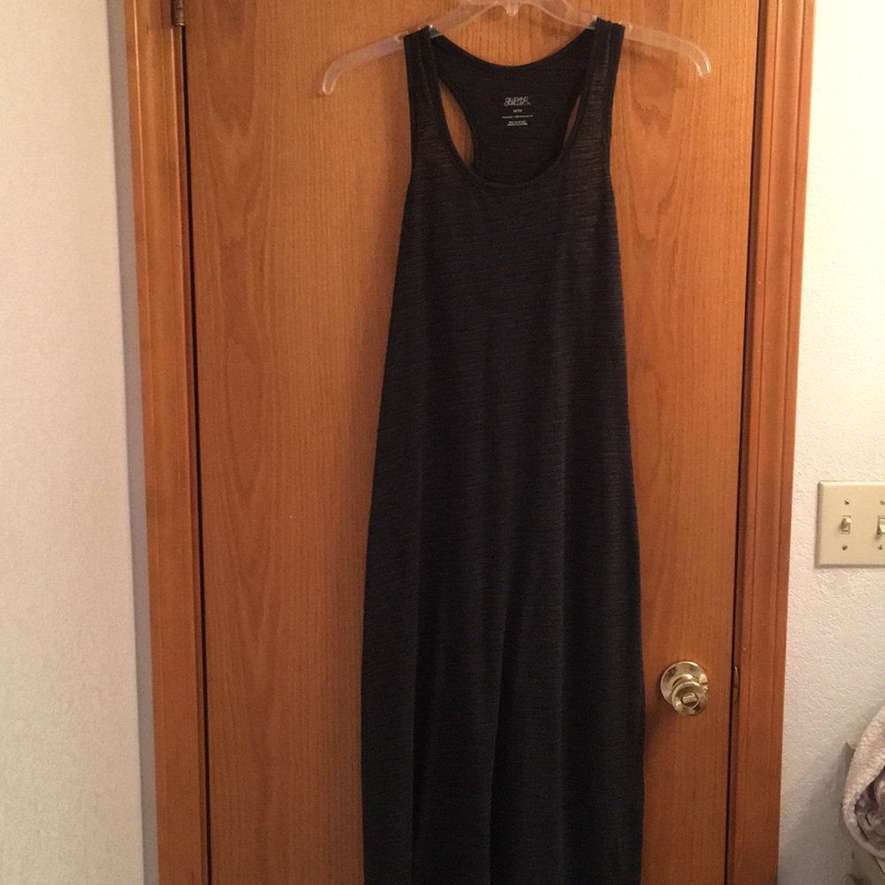 Long Dark Gray Casual Dress/Sleepwear Dress